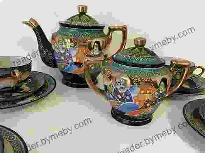 A Beautiful Chinoiserie Tea Set, Adorned With Intricate Hand Painted Motifs Gary Bukovnik: CHINOISERIE