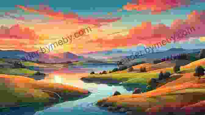 A Breathtaking Landscape Painting By Reid Silvern, Depicting A Vibrant Sunset Over Rolling Hills And A Tranquil Lake. Reid Silvern: Fine Art: 5