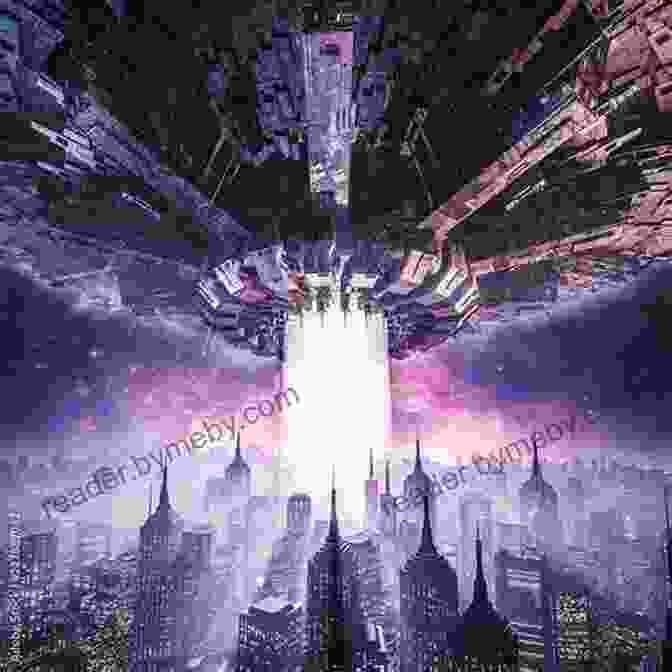 A Captivating Book Cover Featuring An Alien Spacecraft Hovering Over A Futuristic City, With The Title Ascent (The Invasion Chronicles Three): A Science Fiction Thriller