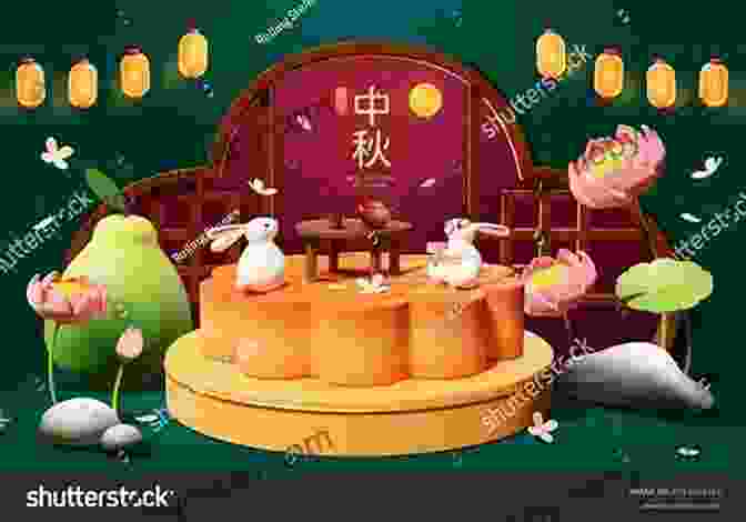 A Colorful Illustration Of Two Women Standing In Front Of A Mooncake Shaped Window In A Traditional Chinese Building. Mooncakes Loretta Seto