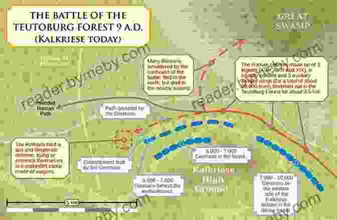 A Detailed Map Of The Varus Battlefield, Showcasing The Positions Of Roman Legions And Germanic Tribes During The Battle Quest For The Lost Roman Legions: Discovering The Varus Battlefield