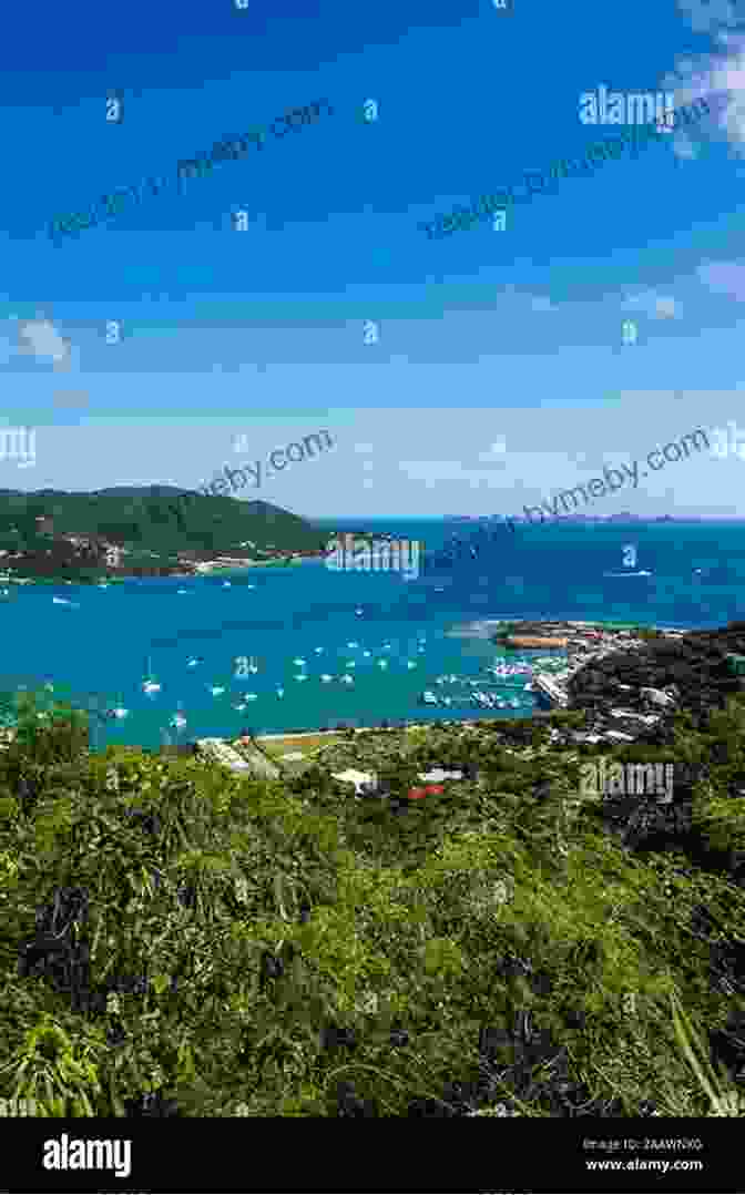 Aerial View Of Tortola, British Virgin Islands Showcasing Its Stunning Coastline And Turquoise Waters Tortola British Virgin Islands