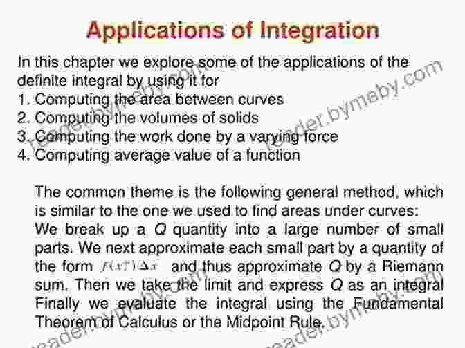 Applications Of The Integral: Area, Volume, Work Calculus Basics Vol 1: The Limit