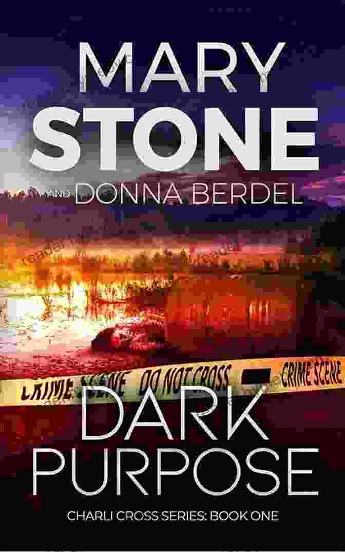 Dark Purpose Book Cover With Charli Cross And A Shadow Of A Killer Lurking Behind Her. Dark Purpose (Charli Cross Mystery 1)