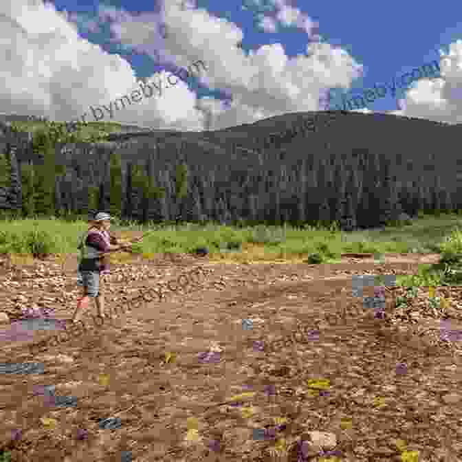 Fly Fisher Wading Through A Crystal Clear Stream, With A Majestic Mountain Backdrop Flyfisher S Guide To Alaska: Includes Light Tackle