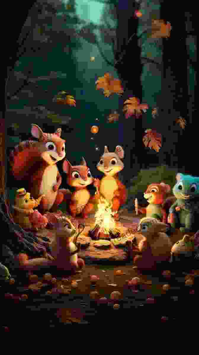 Ren Lowe And Her Friends, A Group Of Woodland Creatures, Gather Around A Campfire, Sharing Stories And Laughter. My Magical Brown Unicorn Ren Lowe