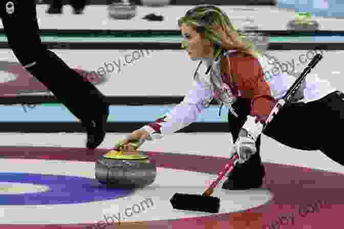 Shandi Sinnamon, A Female Curler, Sliding A Curling Stone Down The Ice With Her Team Behind Her Throwing Rocks At Houses: My Life In And Out Of Curling