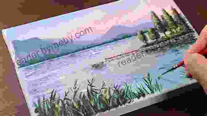 Tranquil Lake Scene Landscape Painting By Beginner LANDSCAPE PAINTING FOR BEGINNERS: Beginners Step By Step Guide On Landscape Painting For Beginners